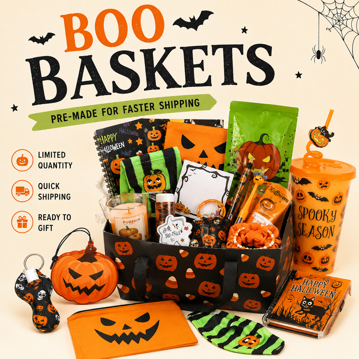 Limited Edition Halloween Boo Basket 🎃 | Ready to Ship