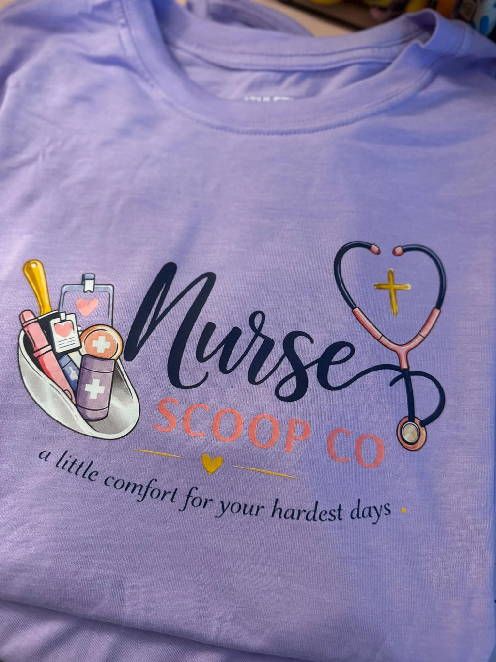 Nurse Gift Bundle | Nurse Scoop Co T-Shirt, Canvas Zipper Pouch & Pen | RN Gift | CNA Gift | LPN Gift | Nursing Student Gift